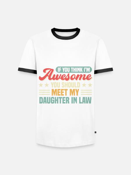 Tochter Schwiegertochter Schwiegertochter Geschenk - Männer Kontrast-T-Shirt - Weiß/Schwarz