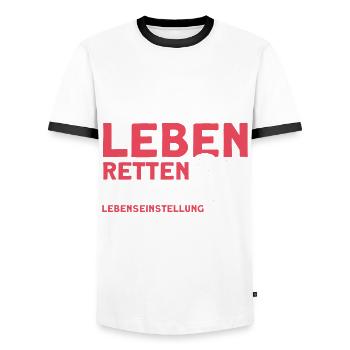 Tierrettung Veterinär Tiermedizin Tierarzthelferin - Männer Kontrast-T-Shirt - Weiß/Schwarz - Vorne - AI Model Female 172 light (172cm) & AI Model Male 178 dark (178cm)