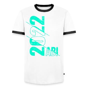 Abitur 2022 Geschenk Junge Mädchen Abi 2022 - Männer Kontrast-T-Shirt - Weiß/Schwarz - Vorne - AI Model Female 172 light (172cm) & AI Model Male 178 dark (178cm)