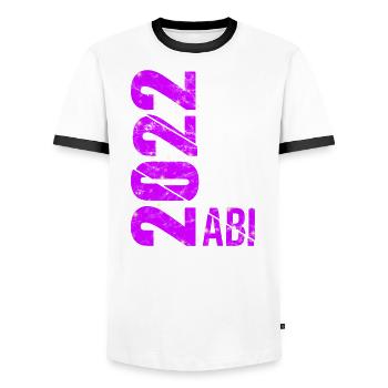 Abitur 2022 Geschenk Junge Mädchen Abi 2022 - Männer Kontrast-T-Shirt - Weiß/Schwarz - Vorne - AI Model Female 172 light (172cm) & AI Model Male 178 dark (178cm)