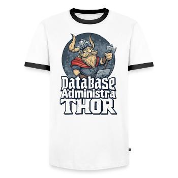 Viking Databaseadministra-thor Nerdy - Männer Kontrast-T-Shirt - Weiß/Schwarz - Vorne - AI Model Female 172 light (172cm) & AI Model Male 178 dark (178cm)