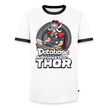 Viking Databaseadministra-thor Nerdy - Männer Kontrast-T-Shirt - Weiß/Schwarz - Vorne - AI Model Female 172 light (172cm) & AI Model Male 178 dark (178cm)