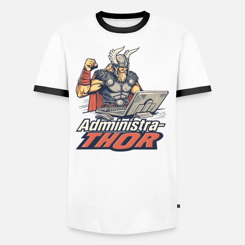 Viking Databaseadministra-thor Nerdy - Männer Kontrast-T-Shirt - Weiß/Schwarz