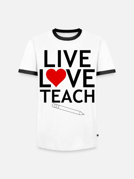 Lehrerin - Männer Kontrast-T-Shirt - Weiß/Schwarz