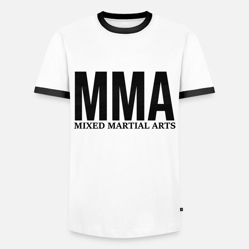 Mma - Men's Ringer Shirt - white/black