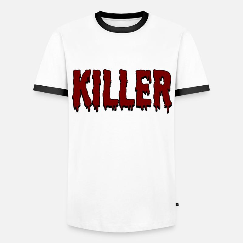 killer - Men's Ringer Shirt - white/black
