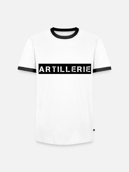 Artillerie - Männer Kontrast-T-Shirt - Weiß/Schwarz