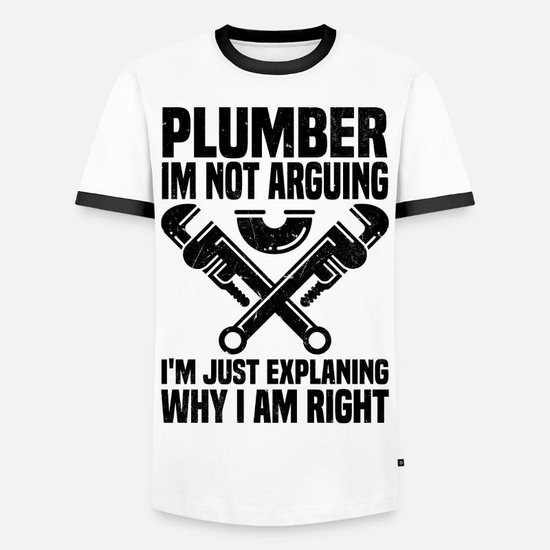 Plumber - Men's Ringer Shirt - white/black