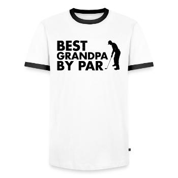Golfgeschenk Bester Opa von Par Golfer - Männer Kontrast-T-Shirt - Weiß/Schwarz - Vorne - AI Model Female 172 light (172cm) & AI Model Male 178 dark (178cm)
