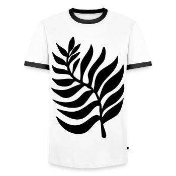 Plantes végétales - T-shirt contrasté Homme - blanc/noir - Devant - AI Model Female 172 light (172cm) & AI Model Male 178 dark (178cm)