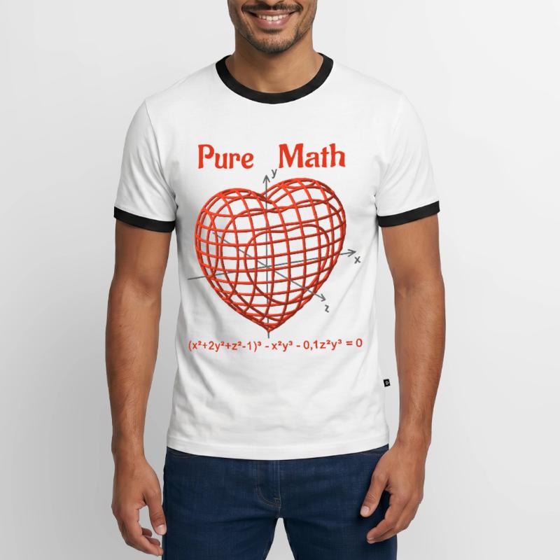 Heart Function 3D - Pure Math Men's Ringer Shirt