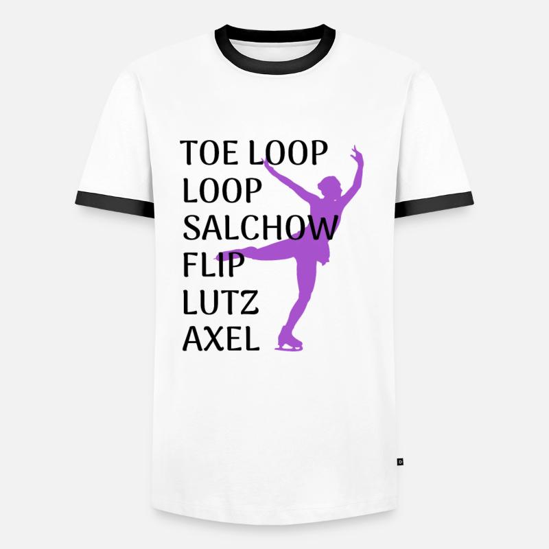 Eiskunstlauf Eiskunstläufer Mädchen Geschenk - Männer Kontrast-T-Shirt - Weiß/Schwarz