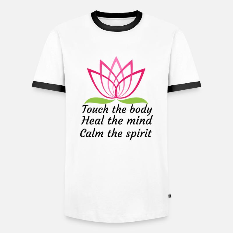 Masseurin Geschenkidee Massagetherapeutin Massage - Männer Kontrast-T-Shirt - Weiß/Schwarz