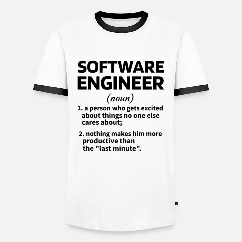 Software Engineer Software Engineer Technician - Men's Ringer Shirt - white/black