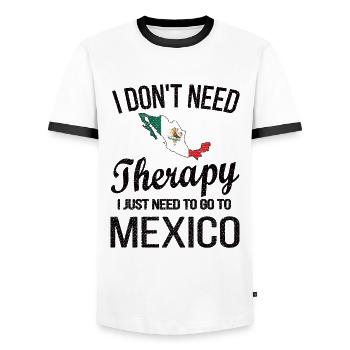 Mexique Origine Mexique Drapeau mexicain - T-shirt contrasté Homme - blanc/noir - Devant - AI Model Female 172 light (172cm) & AI Model Male 178 dark (178cm)