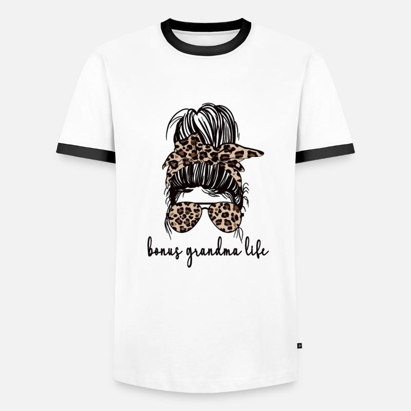 Beste Bonus-Oma Stolze Stiefgroßmutter Geschenk - Männer Kontrast-T-Shirt - Weiß/Schwarz