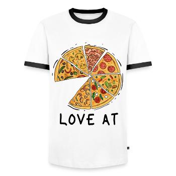 L’amour de faire correspondre papa et bébé - T-shirt contrasté Homme - blanc/noir - Devant - AI Model Female 172 light (172cm) & AI Model Male 178 dark (178cm)