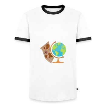 It's a good day the history teacher is here - Männer Kontrast-T-Shirt - Weiß/Schwarz - Vorne - AI Model Female 172 light (172cm) & AI Model Male 178 dark (178cm)