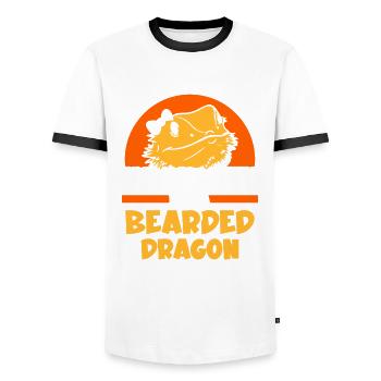 All you need is a Bearded Dragons - Männer Kontrast-T-Shirt - Weiß/Schwarz - Vorne - AI Model Female 172 light (172cm) & AI Model Male 178 dark (178cm)