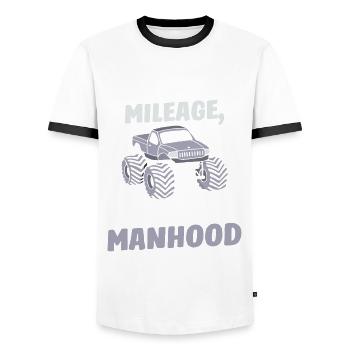 You keep your fuel mileage Lifted Truck - Männer Kontrast-T-Shirt - Weiß/Schwarz - Vorne - AI Model Female 172 light (172cm) & AI Model Male 178 dark (178cm)