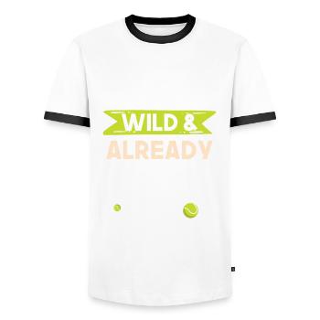 10 Jahre Geburtstag Junge Mädchen Tennis - Männer Kontrast-T-Shirt - Weiß/Schwarz - Vorne - AI Model Female 172 light (172cm) & AI Model Male 178 dark (178cm)