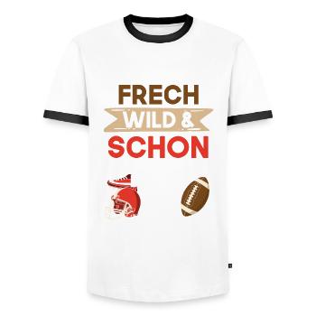12 Jahre Geburtstag Junge Mädchen Football - Männer Kontrast-T-Shirt - Weiß/Schwarz - Vorne - AI Model Female 172 light (172cm) & AI Model Male 178 dark (178cm)