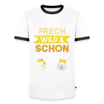 12 Jahre Geburtstag Junge Mädchen Hamster - Männer Kontrast-T-Shirt - Weiß/Schwarz - Vorne - AI Model Female 172 light (172cm) & AI Model Male 178 dark (178cm)