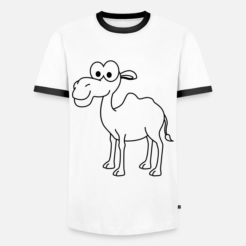 Camel Comic - Men's Ringer Shirt - white/black