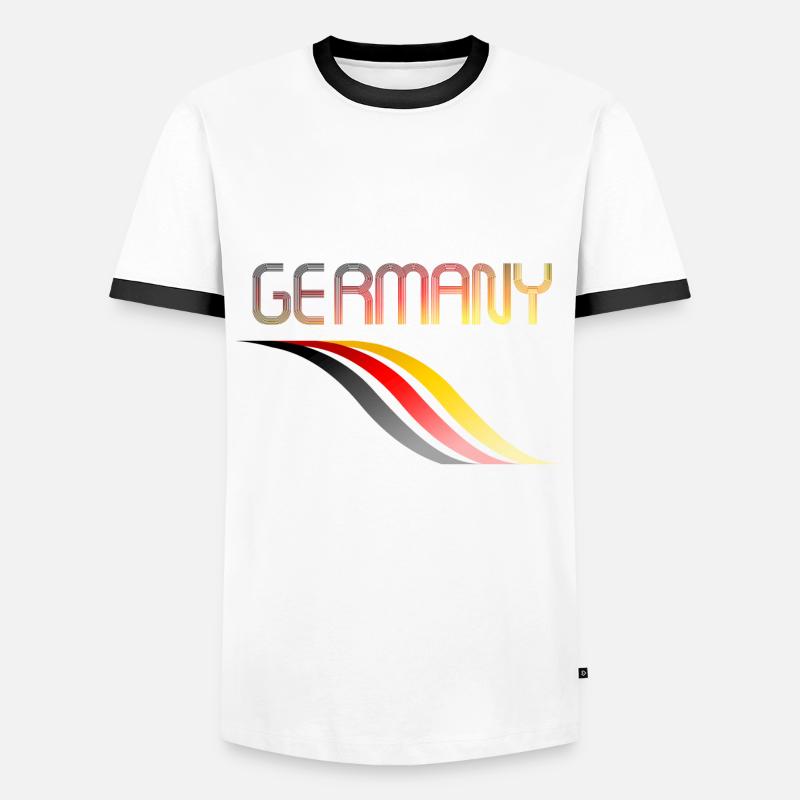 Germany 2 - Men's Ringer Shirt - white/black