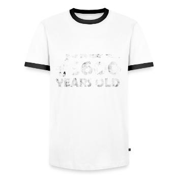 Drôle de 60ème anniversaire t-shirt & cadeau - T-shirt contrasté Homme - blanc/noir - Devant - AI Model Female 172 light (172cm) & AI Model Male 178 dark (178cm)