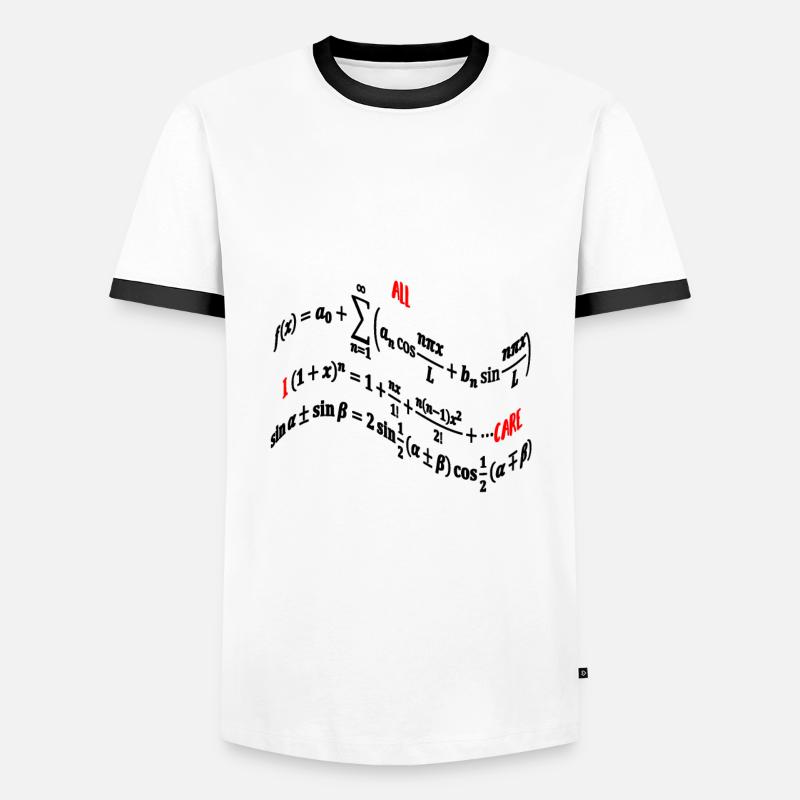 Math formulas - Men's Ringer Shirt - white/black