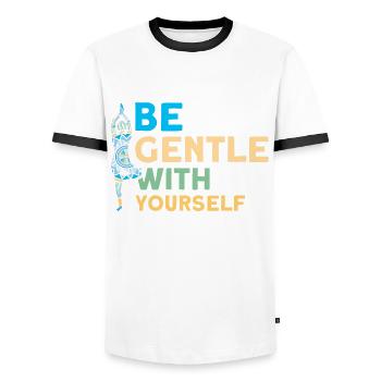 Reiki Symbol Reiki Master Reiki Crystal Gift - Men's Ringer Shirt - white/black - Front - AI Model Female 172 light (172cm) & AI Model Male 178 dark (178cm)