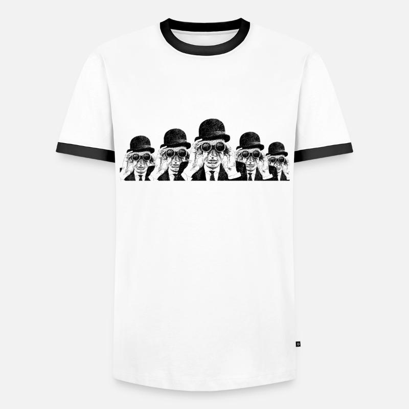 White rabbits - Men's Ringer Shirt - white/black