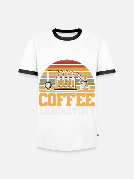 Coffee Laboratory - Men's Ringer Shirt - white/black