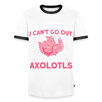 Axolotl Axolotl Propriétaire Axolotl Amphibian Gift - T-shirt contrasté Homme - blanc/noir - Devant - AI Model Female 172 light (172cm) & AI Model Male 178 dark (178cm)