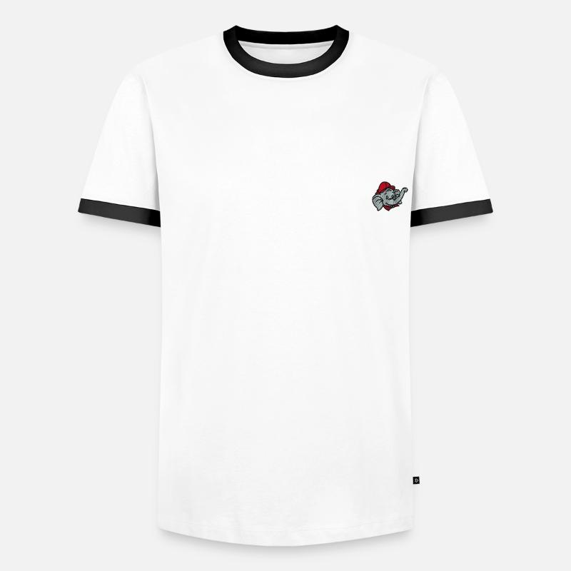 Benjamin Blümchen Benjamin Als Stick-Design - Männer Kontrast-T-Shirt - Weiß/Schwarz