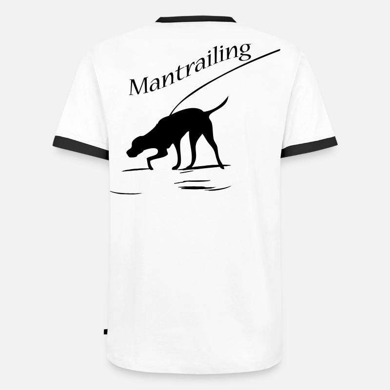 Mantrailing - Männer Kontrast-T-Shirt - Weiß/Schwarz