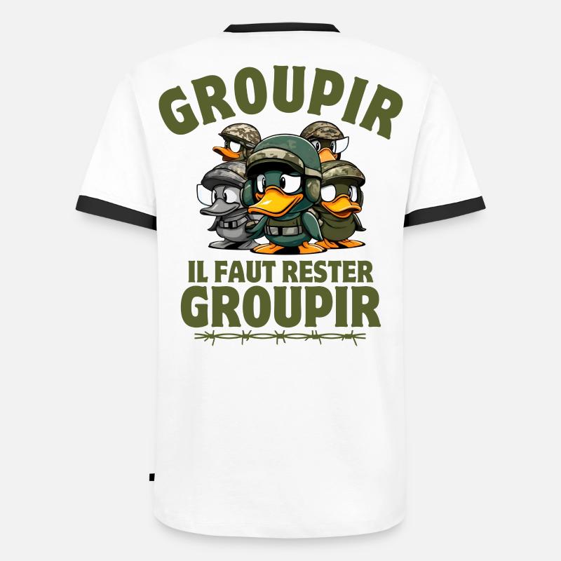 die siebte Kompanie, Tassin, Pitivier - Männer Kontrast-T-Shirt - Weiß/Schwarz