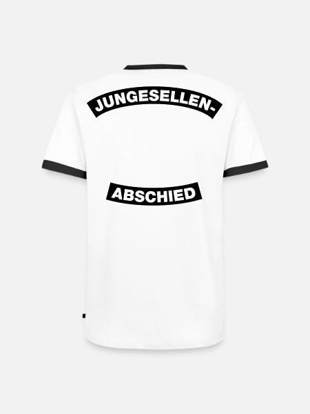 Junggesellenabschied Rahmen Element 1C (MC-Style) - Männer Kontrast-T-Shirt - Weiß/Schwarz