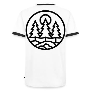 Waldkreis - Men's Ringer Shirt - white/black - Back - AI Model Male 178 dark (178cm)
