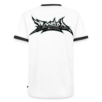 JDM Turbo Boosted Car Tuning Szene - Männer Kontrast-T-Shirt - Weiß/Schwarz - Hinten - AI Model Male 178 dark (178cm)