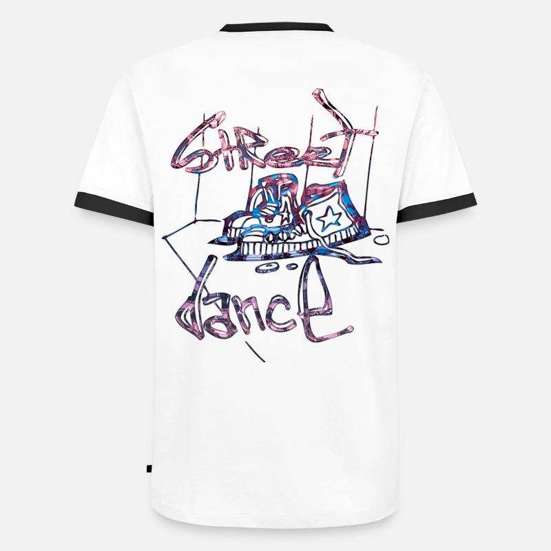 Straßentanz - Männer Kontrast-T-Shirt - Weiß/Schwarz