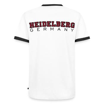 Heidelberg Germany Red/Black - Men's Ringer Shirt - white/black - Back - AI Model Male 178 dark (178cm)