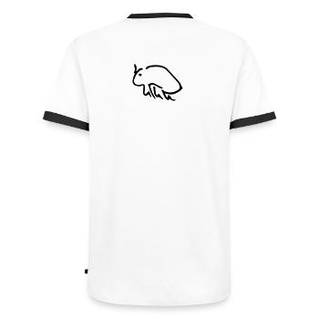 puce - T-shirt contrasté Homme - blanc/noir - Dos - AI Model Male 178 dark (178cm)