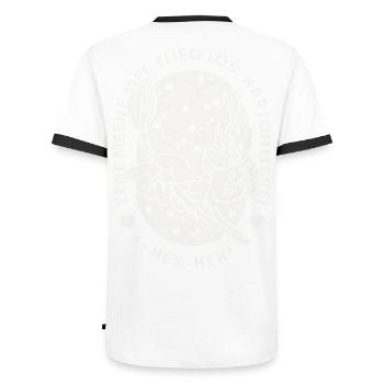 Bibi Blocksberg Design Bibi Auf Kartoffelbrei - Männer Kontrast-T-Shirt - Weiß/Schwarz - Hinten - AI Model Male 178 dark (178cm)
