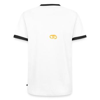 Boxer Homme Humour mariage - T-shirt contrasté Homme - blanc/noir - Dos - AI Model Male 178 dark (178cm)