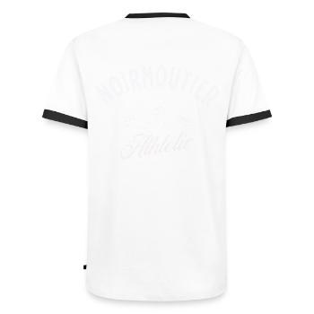 Noirmoutier Anse rouge Athletic club - T-shirt contrasté Homme - blanc/noir - Dos - AI Model Male 178 dark (178cm)