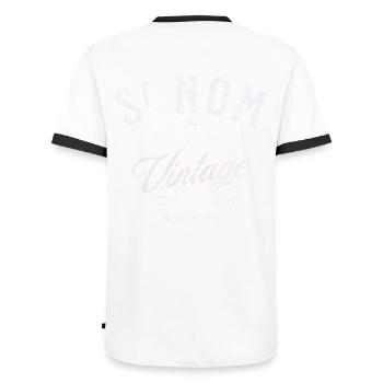 St Nom, der alte Golfer-Vintage-Club - Männer Kontrast-T-Shirt - Weiß/Schwarz - Hinten - AI Model Male 178 dark (178cm)