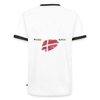 Baltic Yacht club Copenhagen coul - Men's Ringer Shirt - white/black - Back - AI Model Male 178 dark (178cm)
