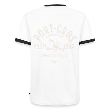 Port Cros Local lobsters - Men's Ringer Shirt - white/black - Back - AI Model Male 178 dark (178cm)